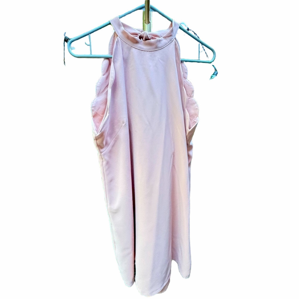 Vanilla Bay A-Line Scalloped Sleeveless Pink Dress Size M EXCELLENT Condition